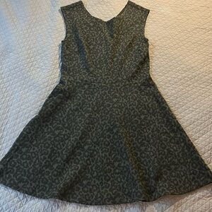 Loft Matte Black in Black Leopard Sleeveless Dress